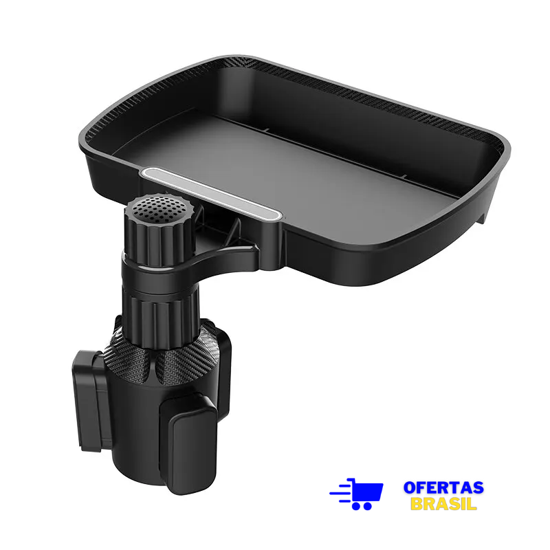 Suporte Veicular Para Carro Bebida Lanche Porta-copo Bandeja- OFB 2.0